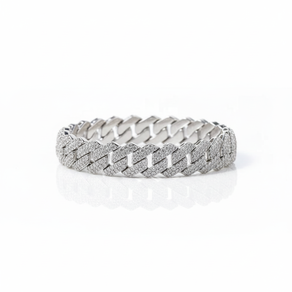Bracciale Cuban Link Iced Out 14 mm