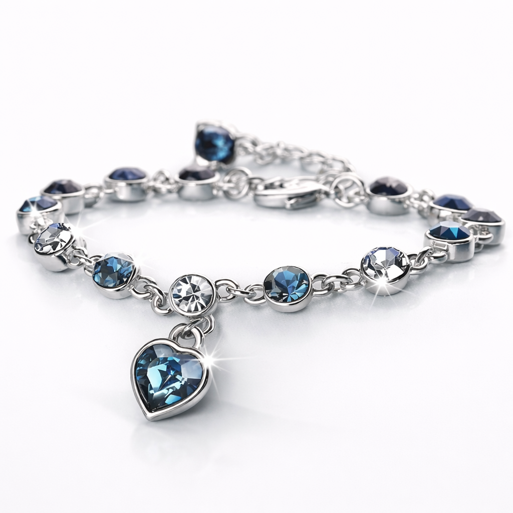 Bracciale-Cuore Azzurro