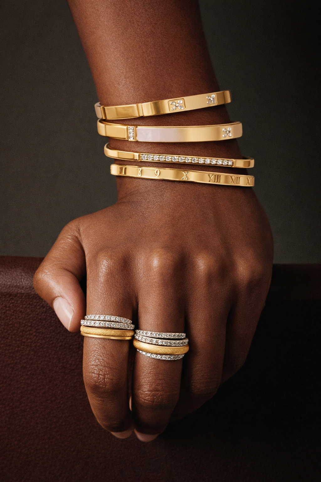 Bracciali in acciaio "Zircon Stack"