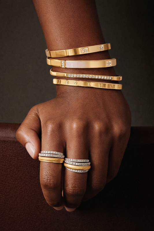 Bracciali in acciaio "Zircon Stack"