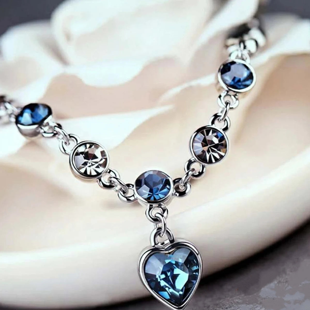 Bracciale-Cuore Azzurro