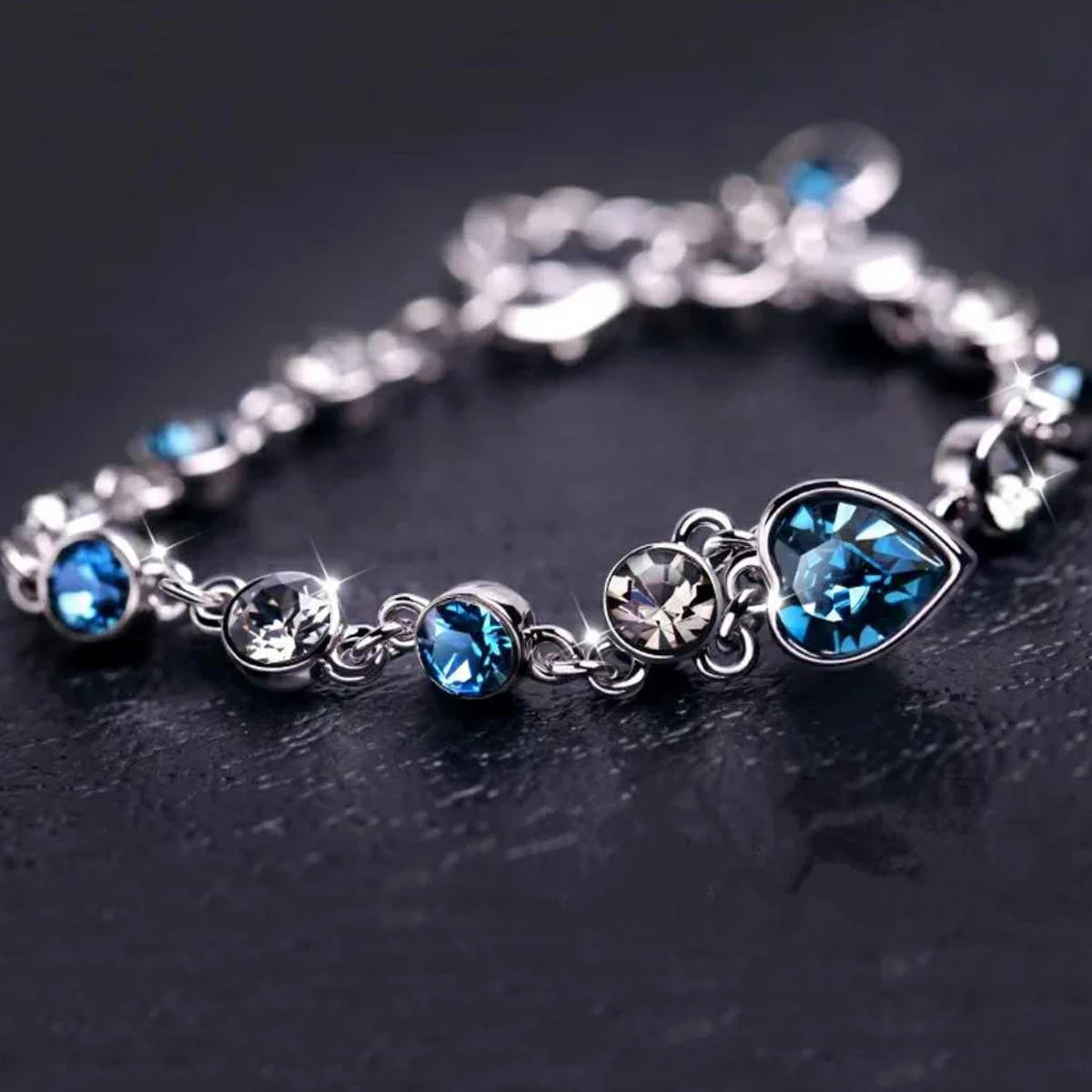 Bracciale-Cuore Azzurro