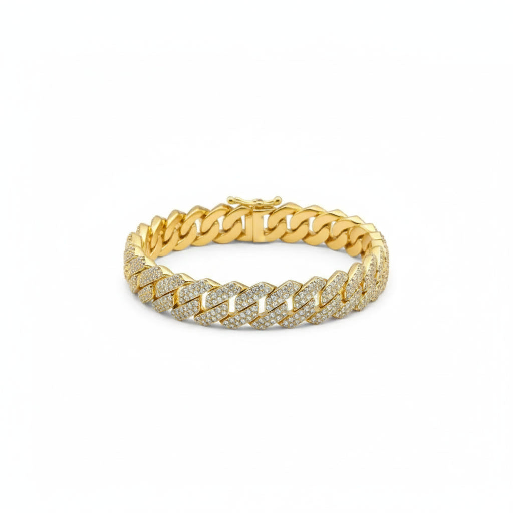 Bracciale Cuban Link Iced Out 14 mm
