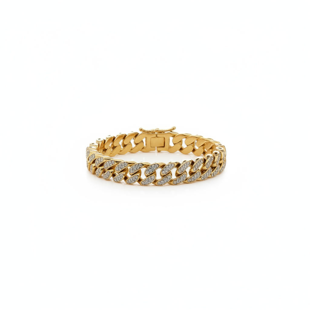 Bracciale Cuban Link Iced Out 14 mm