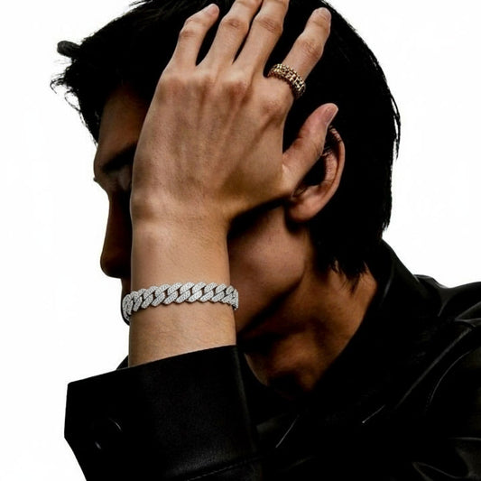 Bracciale Cuban Link Iced Out 14 mm